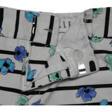 2 ELLE Old Navy Womens Size 4 Blue Floral Short Cotton Blend Shorts w Pockets