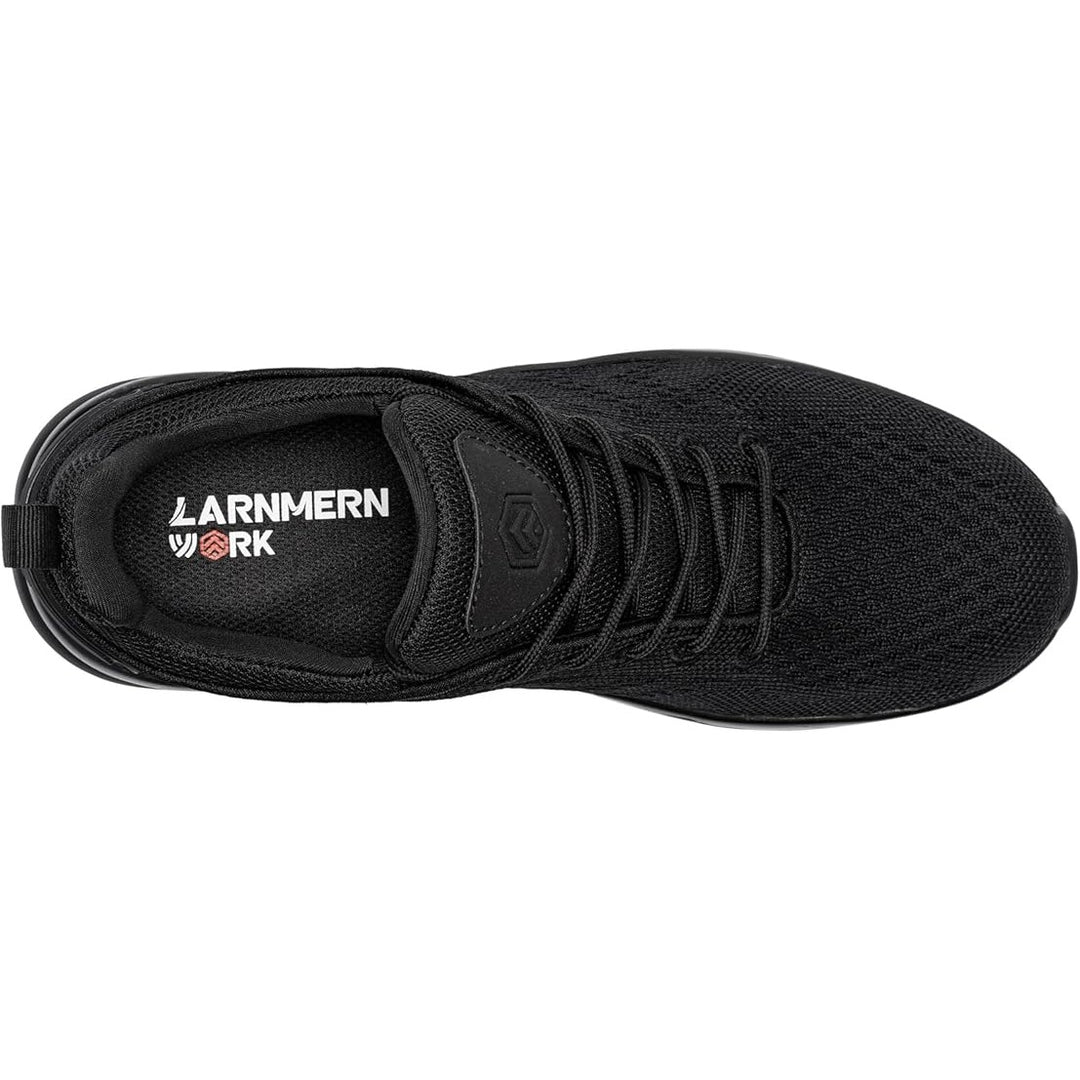 Larnmern Mens 11 Black Mesh Lace Up Non Slip Air Cushion Waterproof Work Shoes