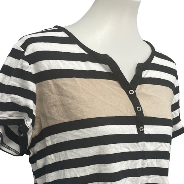 Lot of 2 Croft &amp; Barrow St Johns Bay Womens XL Short Sleeve Cotton Blend Tops