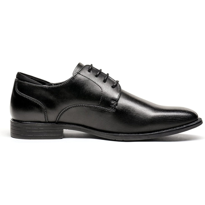 Bruno Marc Mens Size 14 Black Faux Leather Lace Up Low Heel Dress Oxford Shoes
