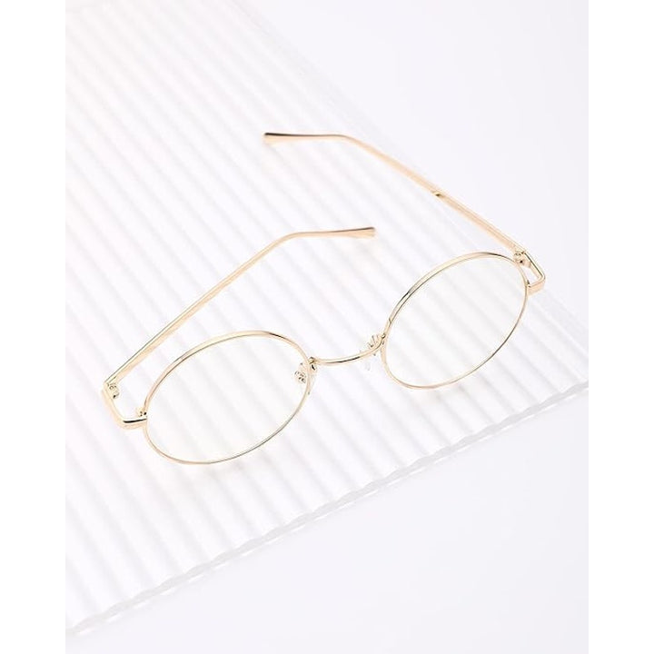 New Pro Acme Retro Round Gold Metal Frame Clear Lens Non Prescription Glasses