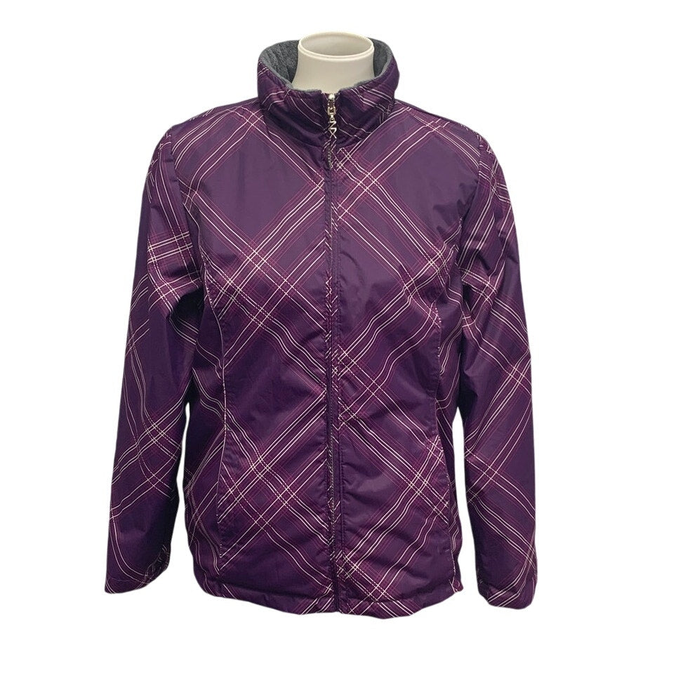 ZeroXposur Womens Large Reversible Polyester Raincoat Fleece Full Zip Jacket