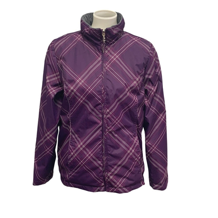 ZeroXposur Womens Large Reversible Polyester Raincoat Fleece Full Zip Jacket