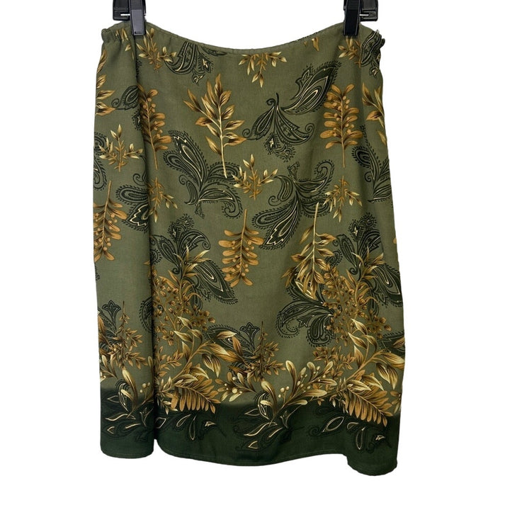 Jaclyn Smith Classic Womens Size 16 Polyester Lined Foral Knee-Length Skirt