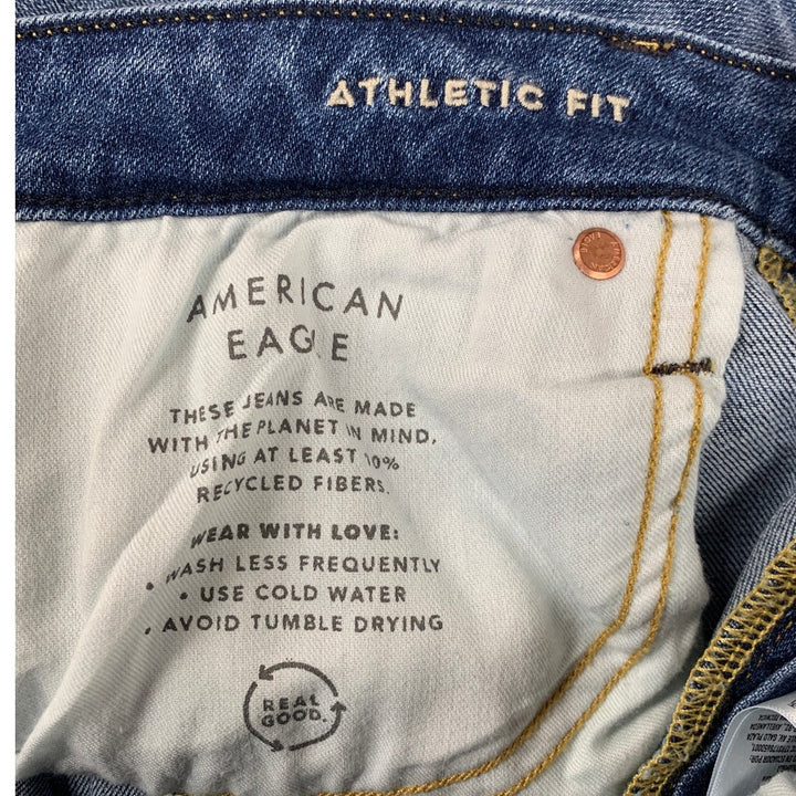 New American Eagle Mens Size 32 X 34 Airflex Athletic Fit Denim Blue Jeans