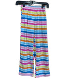 2 Girls Medium/Large Fuzzy Pink Cupcake Hot Cocoa Warm Stripe PJ Sleepwear Pants