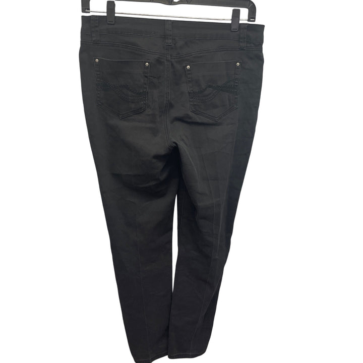 Signature Studio Womens Size 12 Stretch Cotton Lightweight Denim Black Jeans