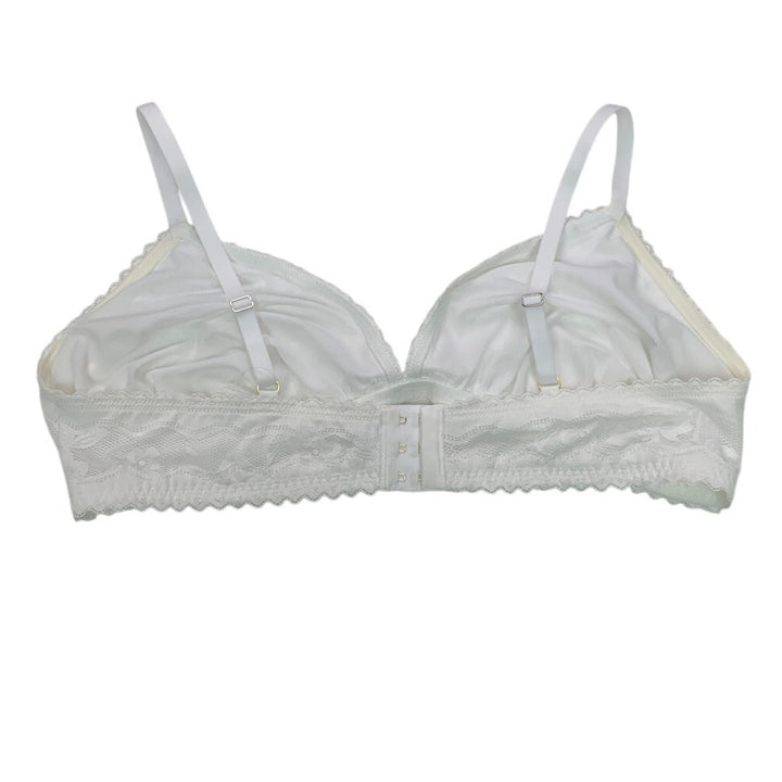 New Aerie Womens XXL White Show Off Beachside Lace Padded Triangle 3-Hook Bra