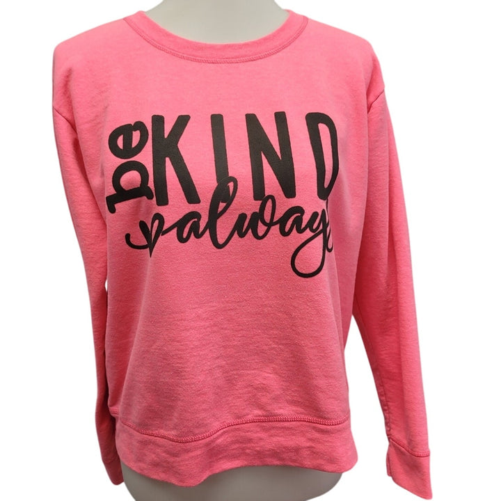 Hanes Upcycled “Always Be Kind” Crewneck Sweatshirt, Women&