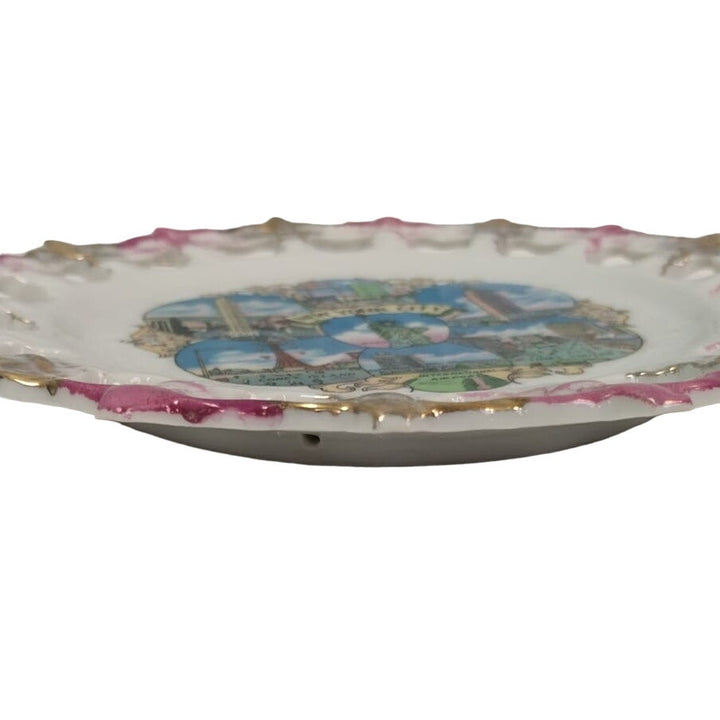 Vintage New York City Coney United Nations Time Square China Collectible Plate