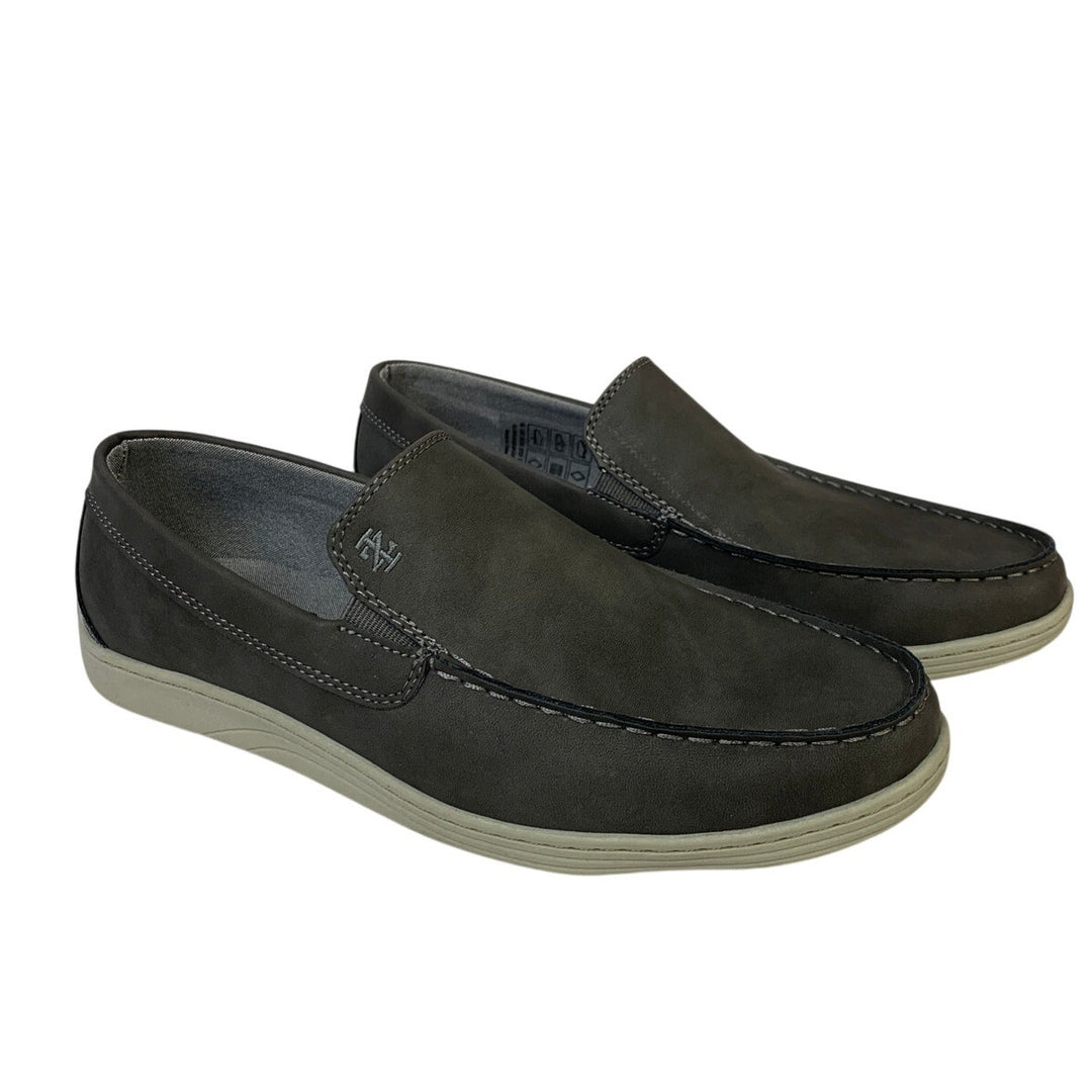 IZOD Mens Size 8 Gray Seapoint Slip On Loafers Round Toe Memory Foam Shoes