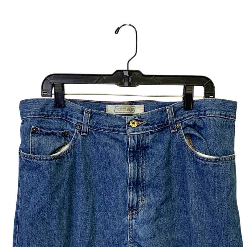 Urban Pipeline Mens 36X32 Distressed Medium Wash 100% Cotton Denim Blue Jeans