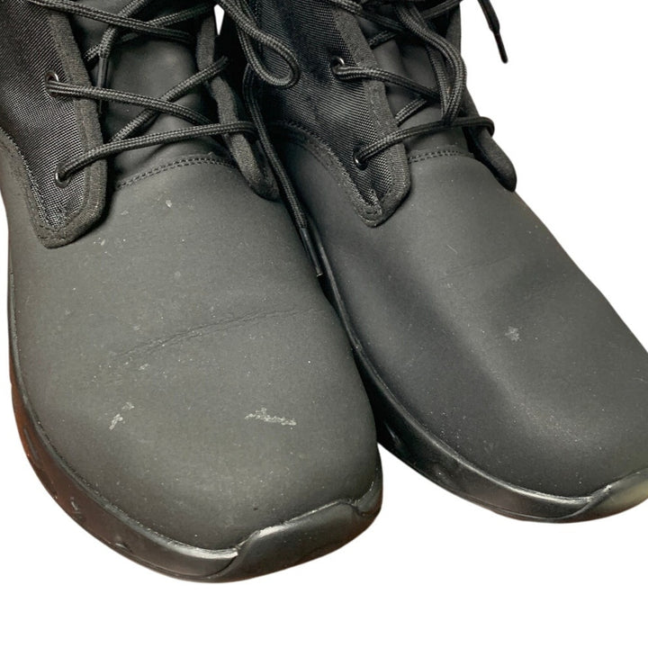 Larnmern Mens 9.5 Black Side Zip Lace Up Food Service Non Slip Air Cushion Shoes