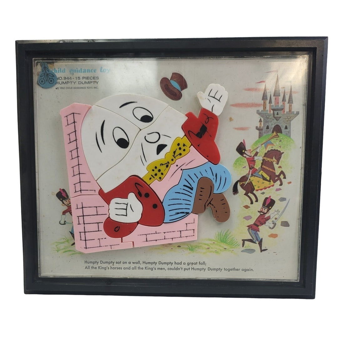Vintage 1962 Plastic Child Guidance Toy Magnet Humpty Dumpty Puzzle No. 944