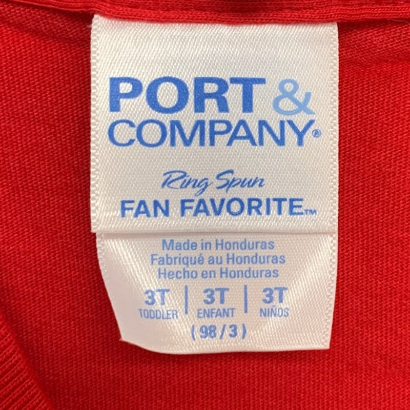 Port &amp; Company Toddler Girls 3T Italian Girl Short Sleeve Crew Neck Tee Shirt