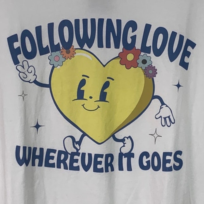 New American Eagle Mens Medium Following Love Wherever It Goes Short Sleeve Tee