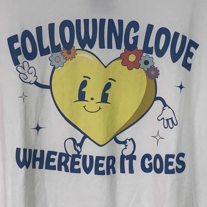 New American Eagle Mens Medium Following Love Wherever It Goes Short Sleeve Tee