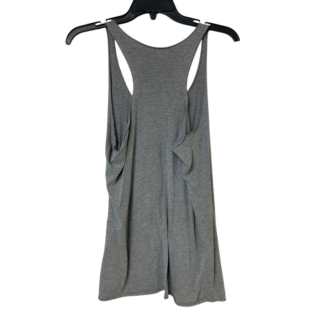 Bella + Canvas Womens Large Heathered Wino Saur T Rex Sleeveless Tank Top