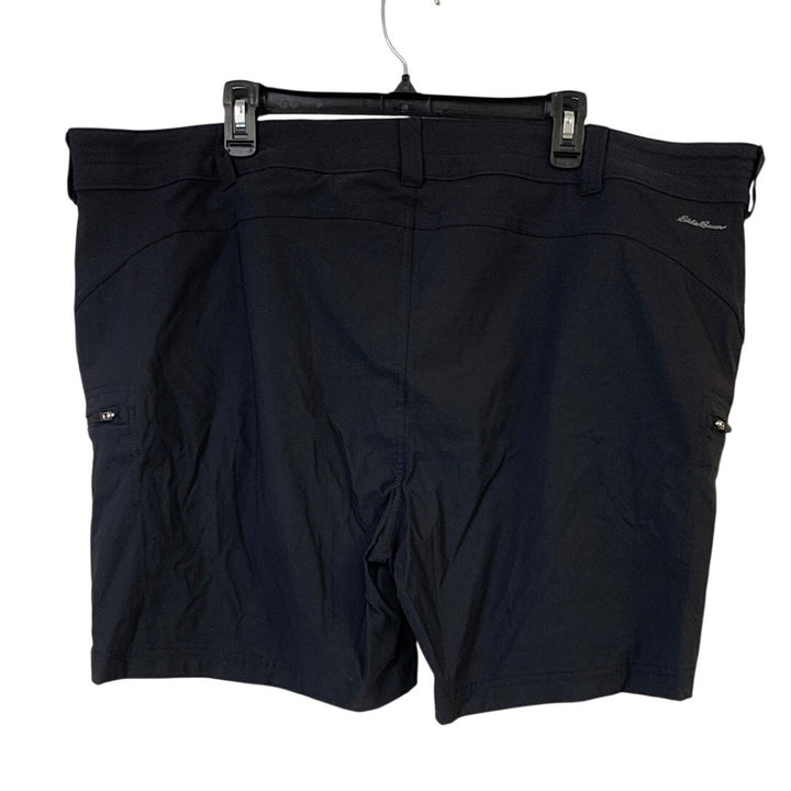 New Eddie Bauer Womens Black Mid Rise UPF 50+ Flexion StormRepel Guide Shorts