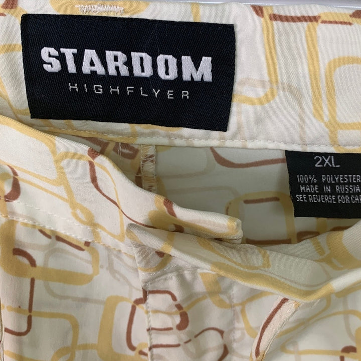 Stardom Highflyer Mens 2XL 100% Polyester Geometric Adjustable Waist Shorts