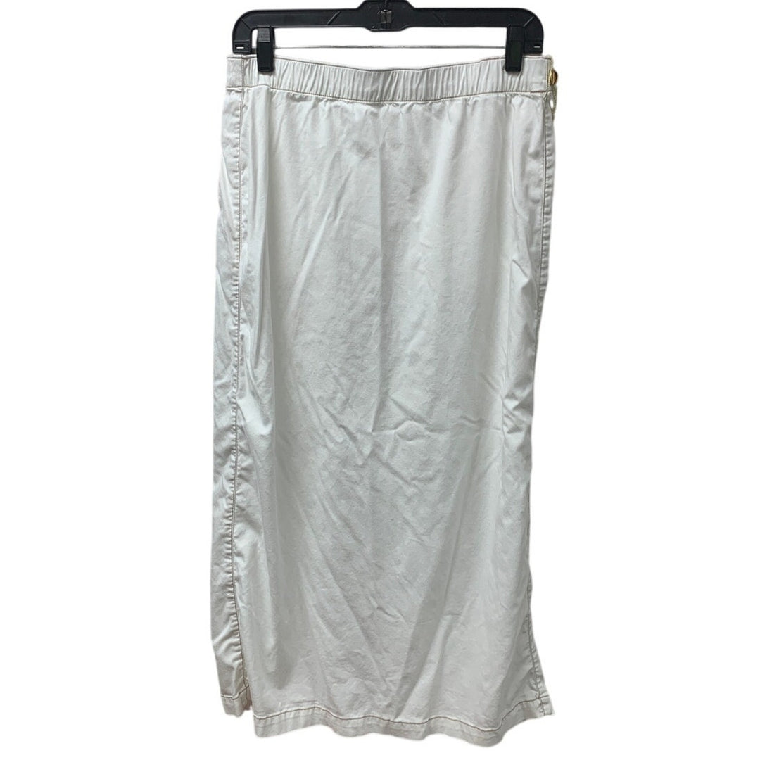New American Eagle Womens Medium White Elastic Waist Maxi Skirt w Pockets
