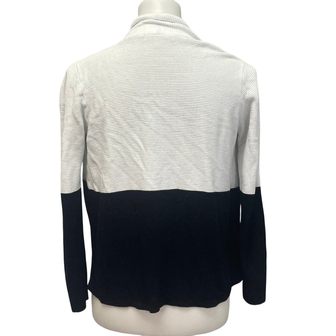 Cyrus Womens Large 100% Viscose Long Sleeve Color Block Open Cardigan Sweater
