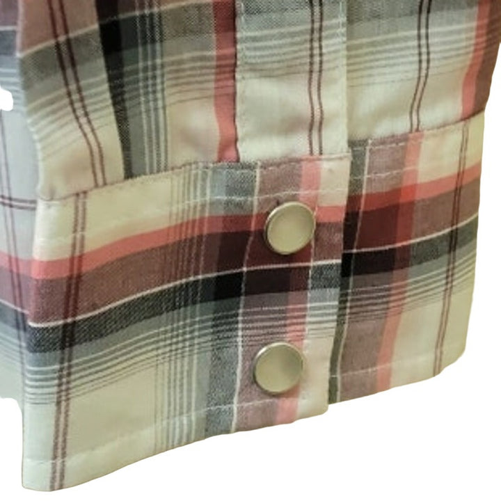 Wrangler Mens XL Long Sleeve Plaid Pearl Snap Up Western Cotton Blend Shirt