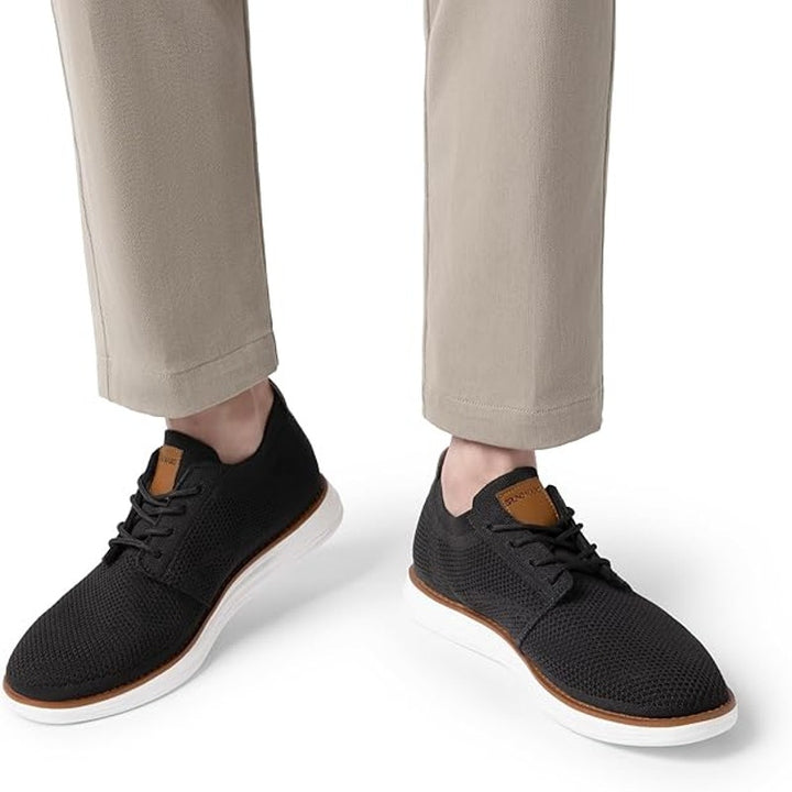 Bruno Marc Men Size 14 Black KnitFlex Breeze Mesh Oxfords Lace-Up Sneakers Shoes