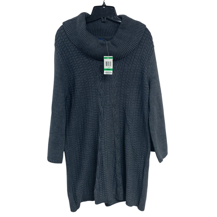 NWT New Karen Scott Womens Large Long Sleeve Cowl Neck Knit Sweater Dress