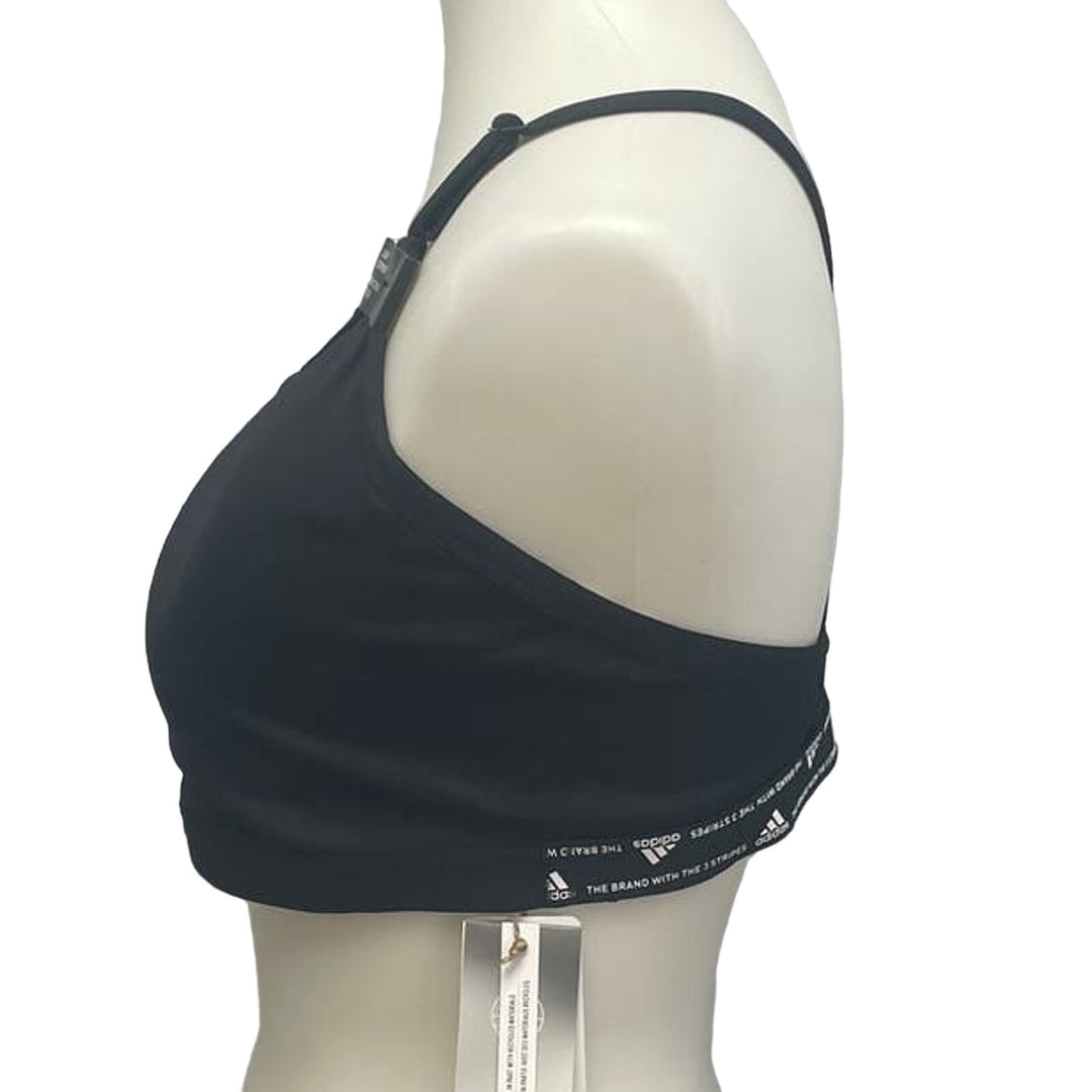 New Adidas Small 36AC Black Light Support Removeable Pads Training Sports Bra