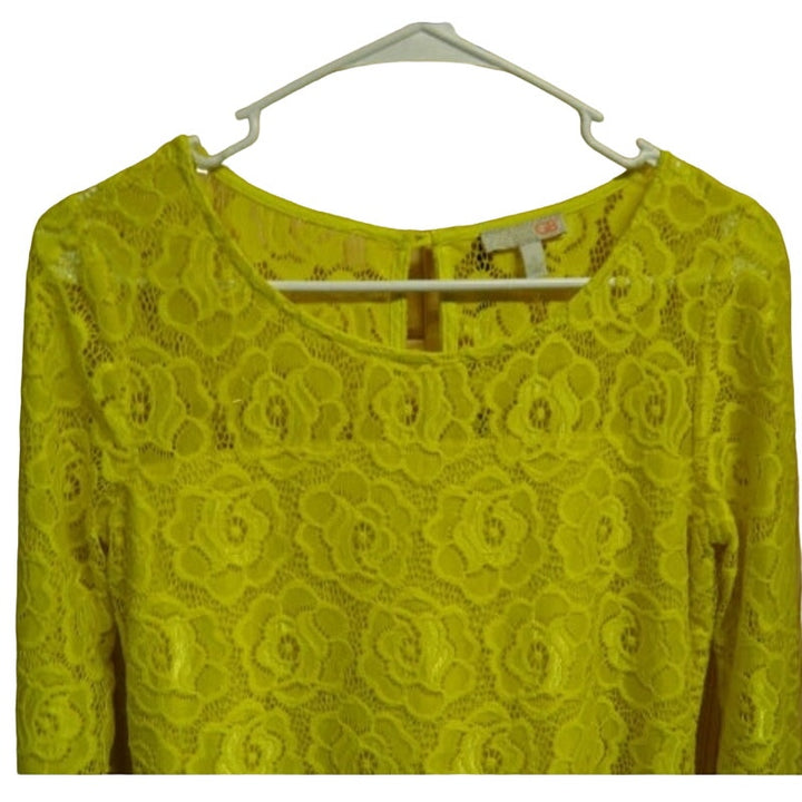 New GB Gianni Bini Womens Small 3/4 Sleeve Lace Overlay Polyester Summer Dress