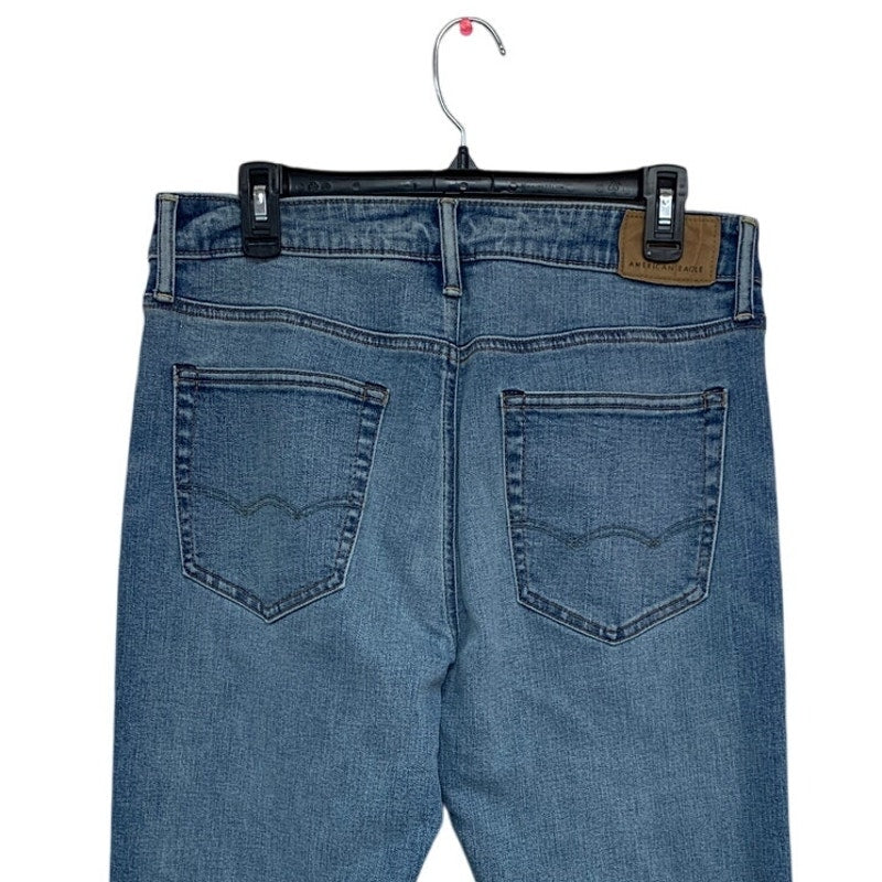 New American Eagle Mens 32X34 Airflex+ Athletic Fit Denim Blue Jeans