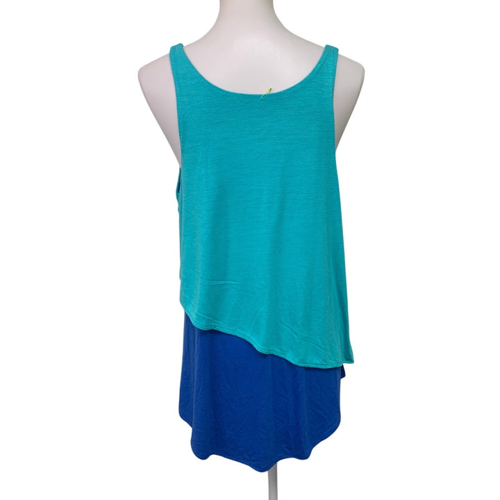 Upcycled Hand Printed Womens XL Rainbow Equality Pride Layered Flowy Tank Top