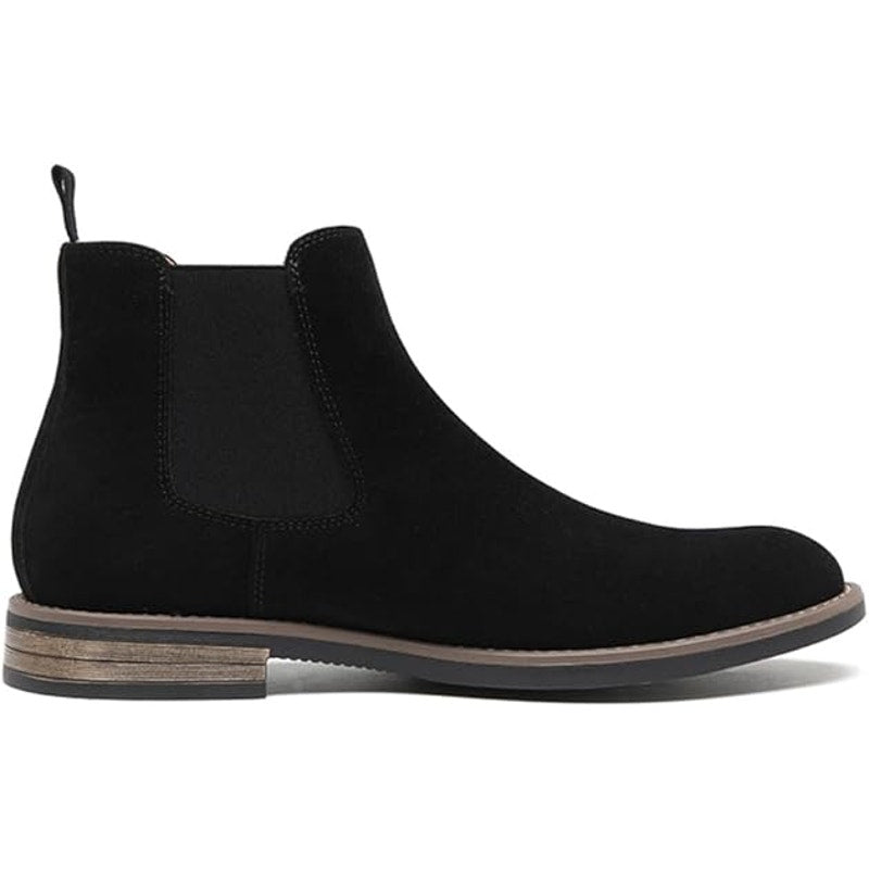New Decardz Mens Size 10.5 Black Faux Suede Slip On Chelsea Classic Ankle Boots