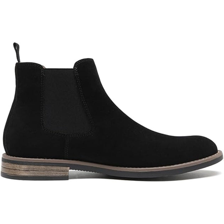 New Decardz Mens Size 10.5 Black Faux Suede Slip On Chelsea Classic Ankle Boots