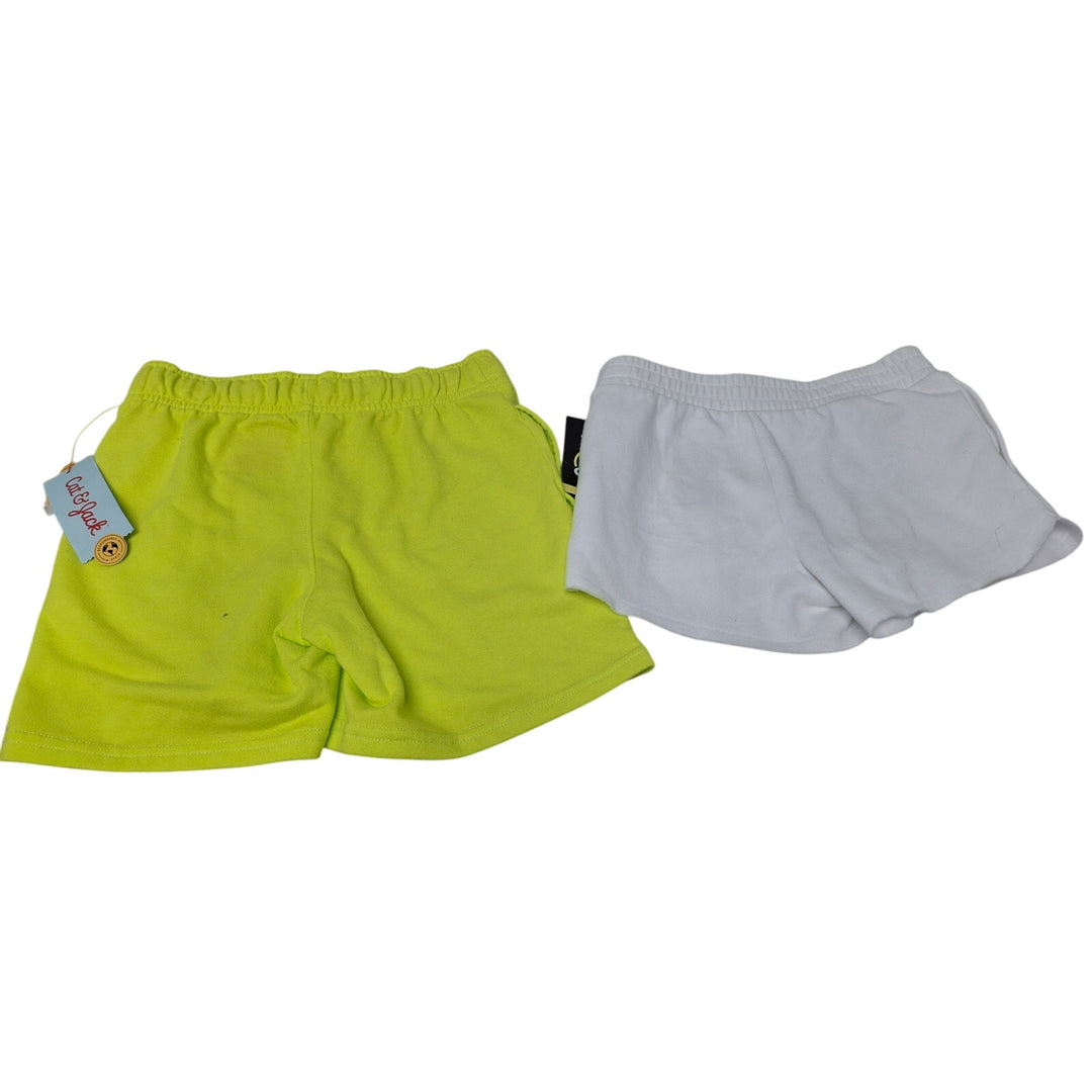 Lot of 2 New Art Class Cat &amp; Jack Boys Small PolyCotton Yellow White Shorts