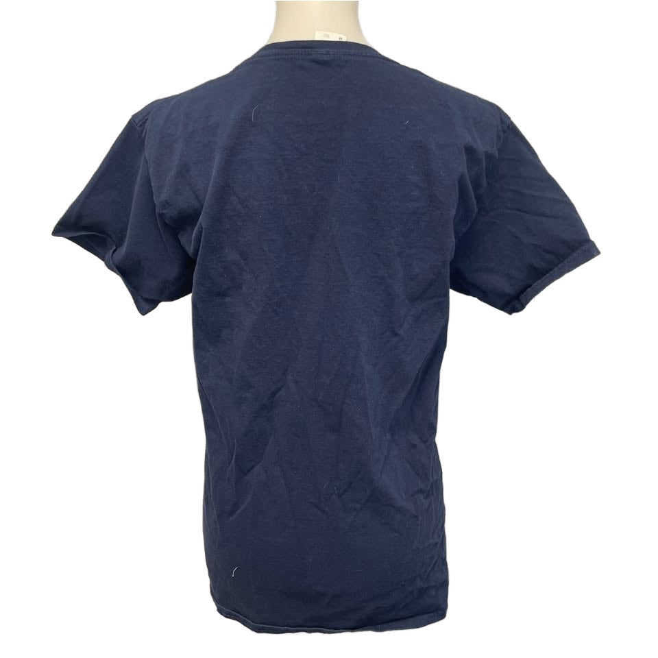 Dia De Los Muertos Modelo Womens Medium Short Sleeve Navy Blue Cotton Tee Shirt