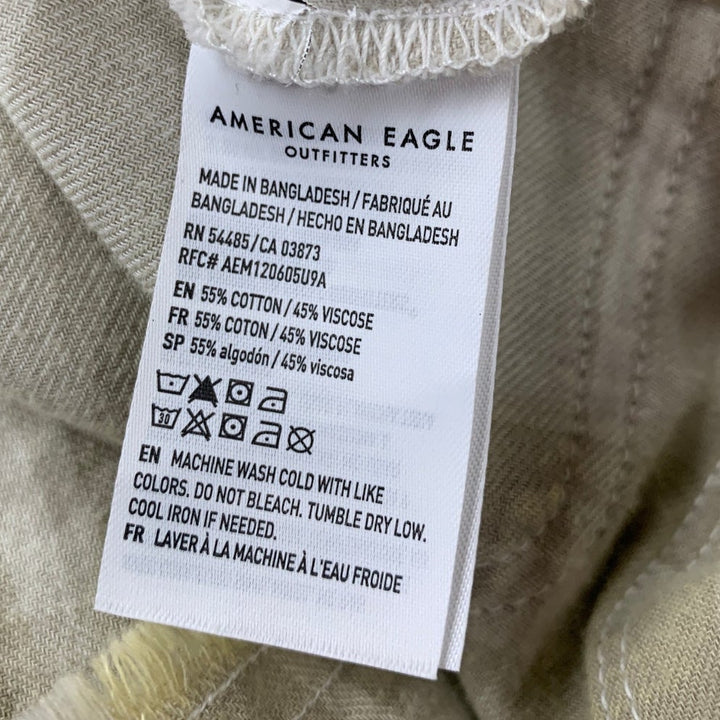 2 New American Eagle Womens Medium Plaid Long Sleeve Oversized Button Up Shirts