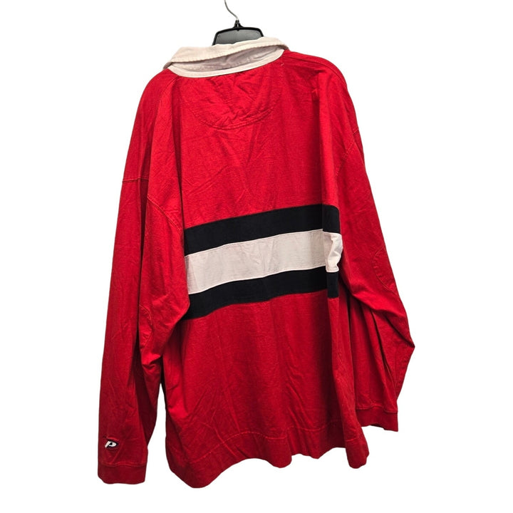 Wisconsin Badger Football Mens 2XL Cotton Long Sleeve Collared Polo Shirt