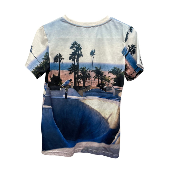 H&amp;M Boys 10/12 Skateboarding Half Pipe Palm Tree Beach Short Sleeve Tee