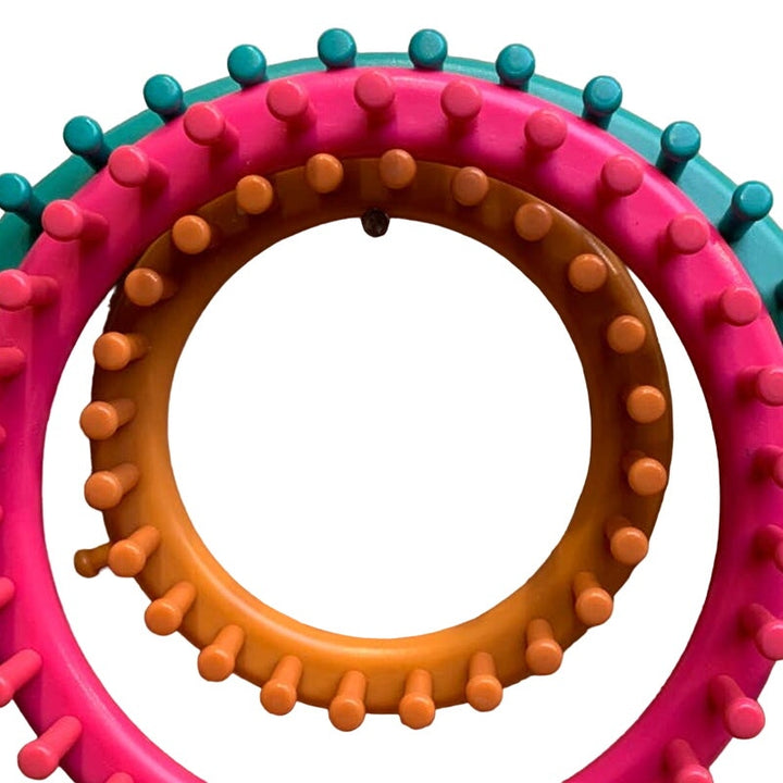 Set of 3 9" 7" 5" Plastic Circular Knitting Looms Crafts Scarf and Hat Making