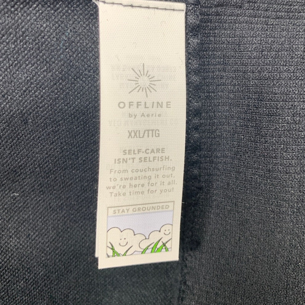 New Offline by Aerie Womens XXL Long Sleeve Crew Neck Cropped Activewear Top