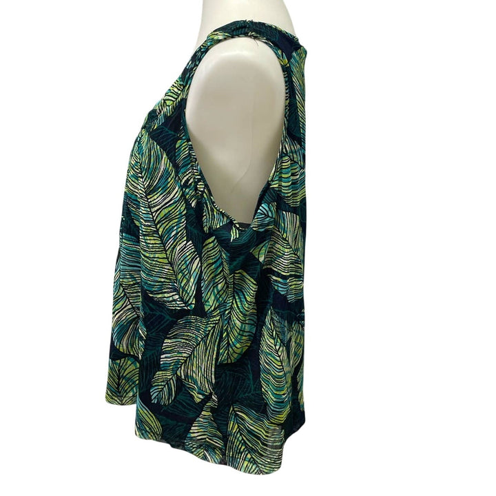 Rafaella Woman 1X Sleeveless Fully Lined Flowy 100% Polyester Tank Top Blouse