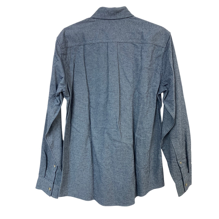 New Eddie Bauer Mens Small Blue Long Sleeve Eddies Field Flannel Button Up Shirt