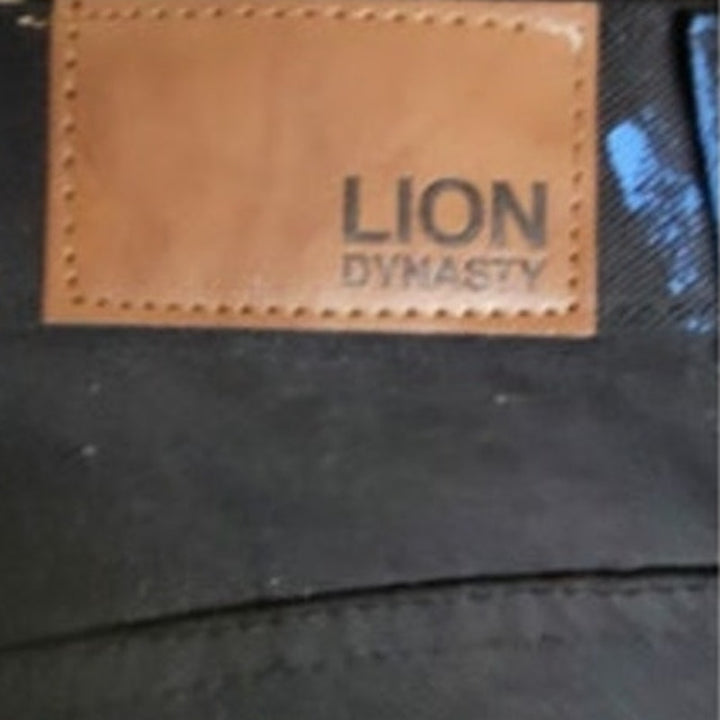 Lion Dynasty Mens Size 38 Premium Denim Factory Distressed Paint Splash Shorts