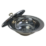 Vintage Kromex Silver Toned Dining Table Serving Bowl w Lid Made In USA