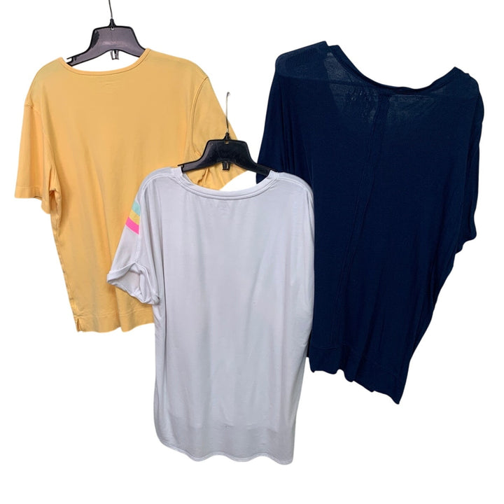 Lot of 3 Time &amp; Tru Womens Large Short Sleeve Superstar Solid Colors Tee Shirts
