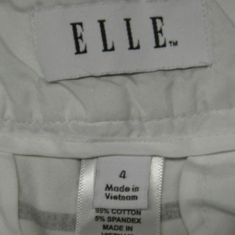 2 ELLE Old Navy Womens Size 4 Blue Floral Short Cotton Blend Shorts w Pockets