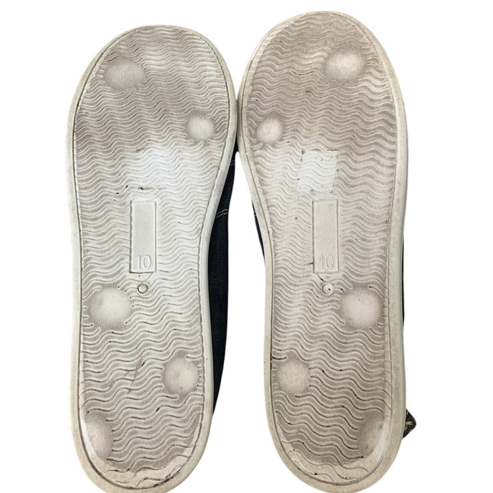 Beneker Womens Size 10 Black Canvas Lace Up Slip On Low Top Casual Sneaker Shoes