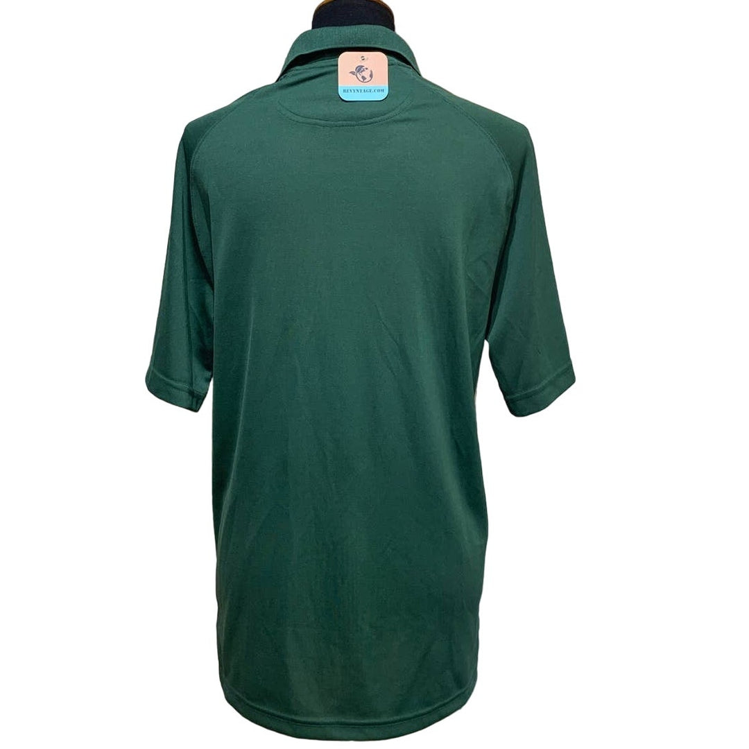 Upcycled Hand Printed Mens Medium Sport Tek Short Sleeve Collared Polo Shirt